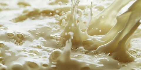 A close-up shot of liquid flowing into a pan, great for cooking or science illustrations