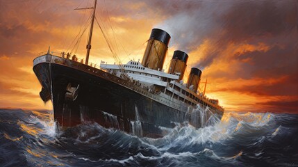 A massive cruise ship is gently floating on the surface of a vast body of water