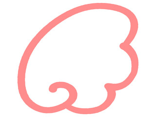 ポップな羽根のイラスト素材