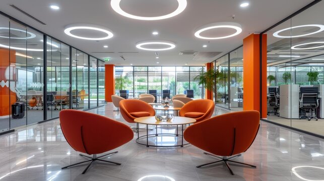 Agile Workspace: A dynamic office setup that adapts to diverse work styles and needs, fostering flexibility and a collaborative, adaptable work environment.
