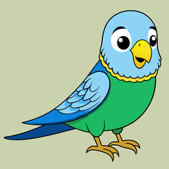 Budgerigar Budgie vector illustration