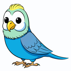 Budgerigar Budgie vector illustration