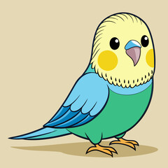 Budgerigar Budgie vector illustration