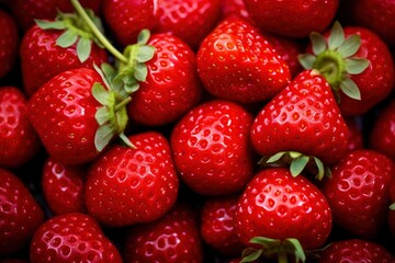 Obraz premium strawberry Fruit background, photography with generative ai