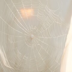 Obraz premium spider web with dew drops