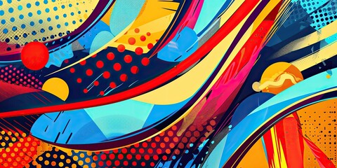 Fototapeta premium Abstract art with bold colors and shapes.