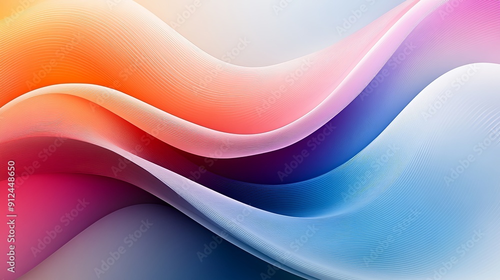 Poster colorful background with dynamic patterns and gradient effects, close-up, more clarity with clear li