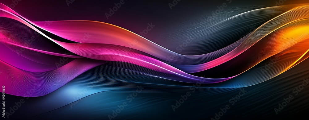 Poster dynamic art background with vibrant gradients and abstract patterns, close-up, more clarity with cle