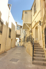 Streets of the old city of Baku in Azerbaijan