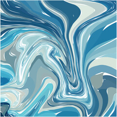 Abstract background marble texture. Indigo ocean blue marbling style, swirls of marble illustration design.