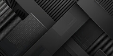 Fototapeta premium Abstract black geometric shapes.