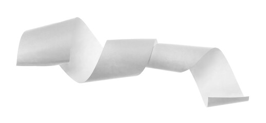  Blank white paper ribbon flying, isolated on backgroun © dule964