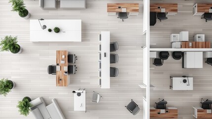 Office Layout Design: Designing office spaces strategically to improve workflow, enhance communication, and provide a comfortable environment for employees.
