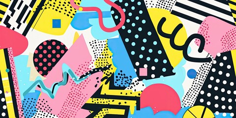 Obraz premium Abstract colorful geometric pattern.