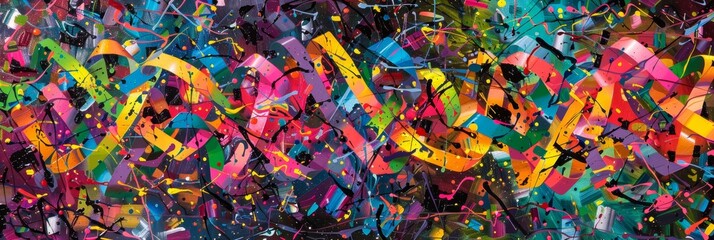 Fototapeta premium A vibrant painting of circles on a striking purple background