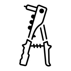 A line style icon of rivet gun 