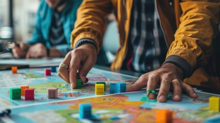 Fototapeta premium Career Pathing: Mapping out an employee's career journey, offering structured guidance and development to help them achieve their professional goals within the organization. 
