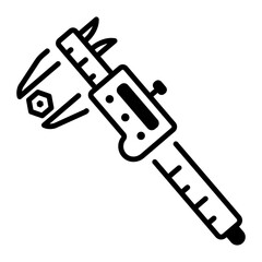 A line style icon of caliper 