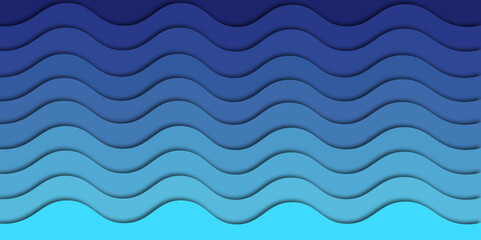 Abstract wave background with paper cut shapes.