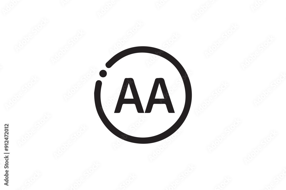 Fototapete aa letter logo design icon template elements colorful alphabet collection type characters logo type.