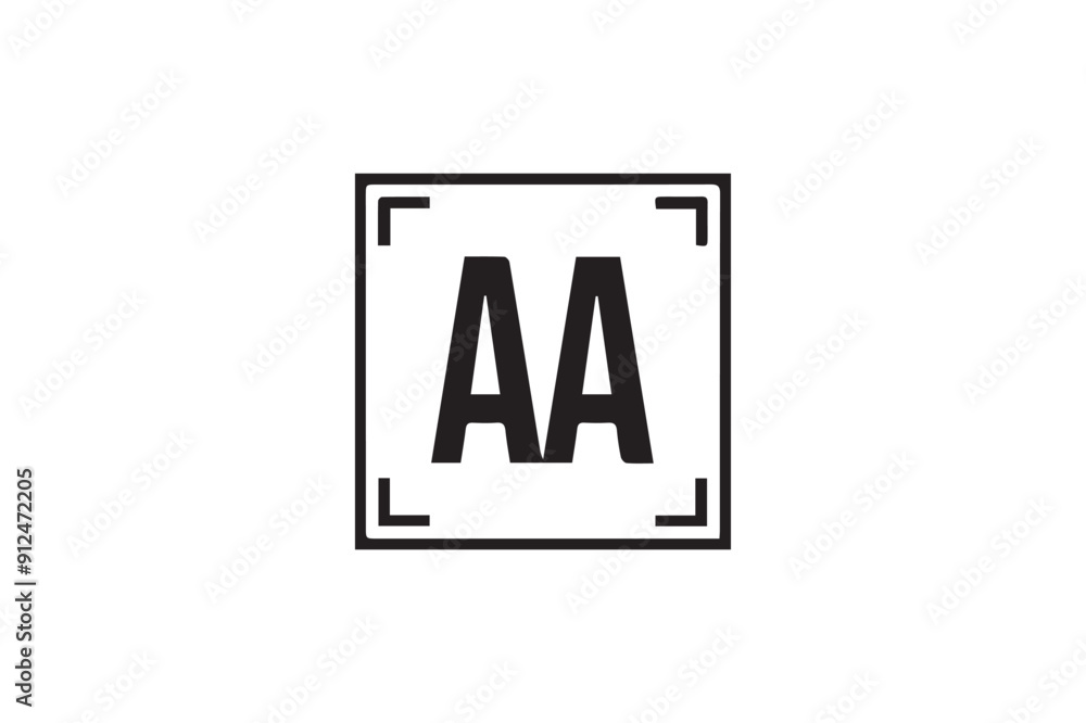 Fototapete aa letter logo design icon template elements colorful alphabet collection type characters logo type.