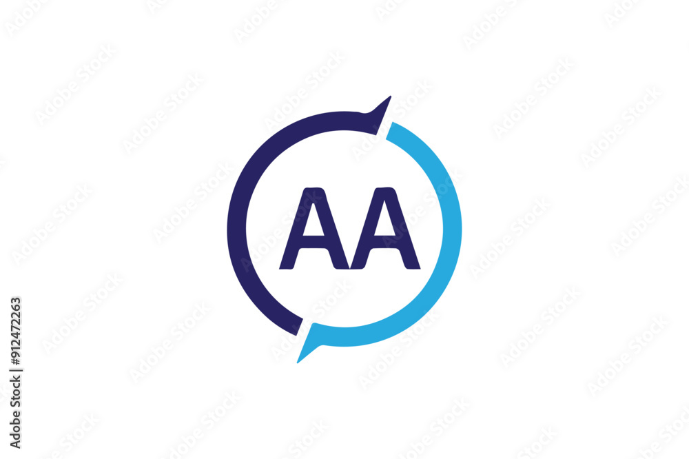 Fototapete aa letter logo design icon template elements colorful alphabet collection type characters logo type.
