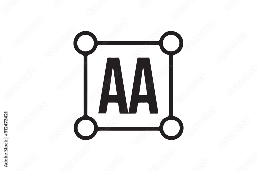 Fototapete aa letter logo design icon template elements colorful alphabet collection type characters logo type.
