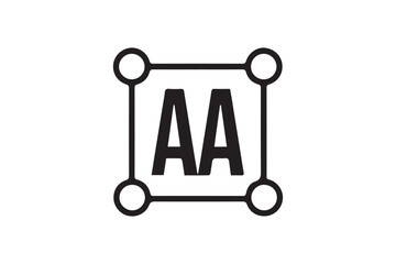 AA letter  logo design icon template elements colorful alphabet collection type characters logo type. 