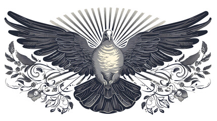 Obraz premium Pigeon Christian symbol