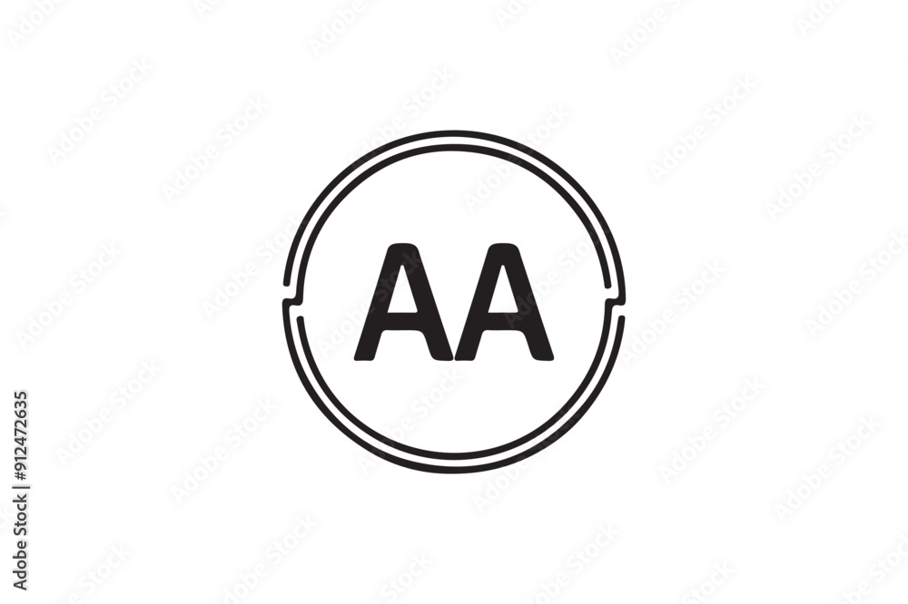 Fototapete aa letter logo design icon template elements colorful alphabet collection type characters logo type.