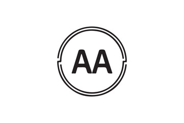 AA letter  logo design icon template elements colorful alphabet collection type characters logo type. 