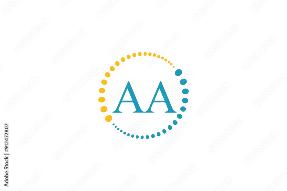 Fototapete aa letter logo design icon template elements colorful alphabet collection type characters logo type.