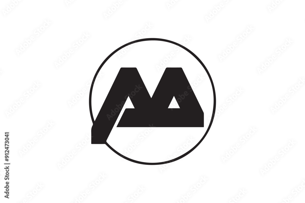 Fototapete aa letter logo design icon template elements colorful alphabet collection type characters logo type.