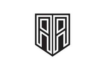 AA letter  logo design icon template elements colorful alphabet collection type characters logo type. 