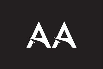 AA letter  logo design icon template elements colorful alphabet collection type characters logo type. 