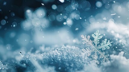 multiple of close up image of snow flake