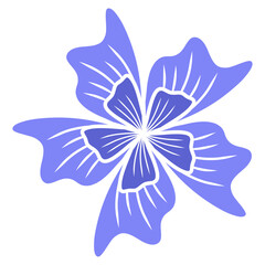 Obraz premium illustration of a blue flower