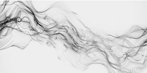 Fototapeta premium Abstract black and white lines swirl.