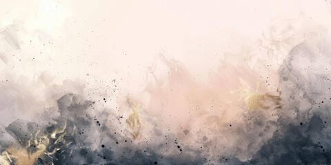 Obraz premium Abstract art with pink, grey, and gold.
