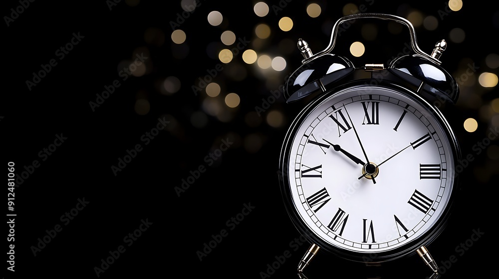 Poster close-up of a vintage clock with a soft bokeh background, symbolizing the passage of time, more clar