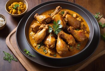 Tasty butter chicken curry dish from Indian cuisine