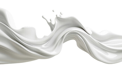 Abstract white liquid splash, wave, flow, dynamic, movement.