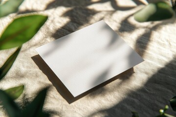 white business card mockup, blank with generative ai