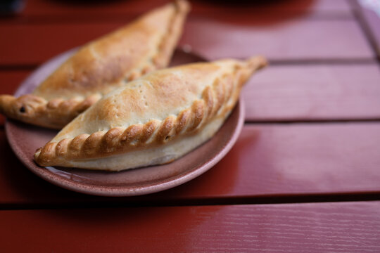 Kibinai, traditional lithuanian food, popular with Karaite ethnic minority in Trakai, Lithuania