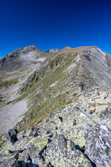Summer landscape of the Rila mountains. The highest mountain range of Bulgaria and the Balkan Peninsula.
