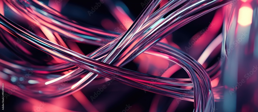 Poster stunning abstract wires on a dark backdrop contemporary tech inspired background futuristic design e