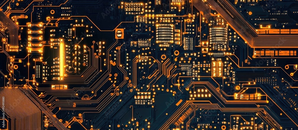 Poster essential printed circuit board pcb for electronic device assembly and circuit integration