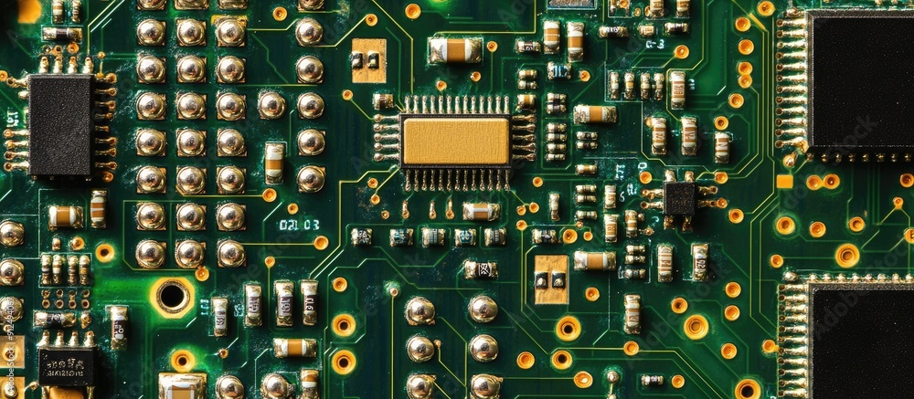 Poster essential printed circuit board pcb for electronic device assembly and circuit integration