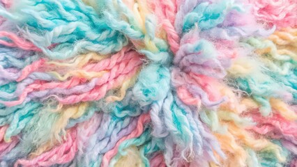 Abstract Colorful Yarn Texture with Pastel Hues
