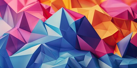 Fototapeta premium Abstract background of colorful geometric shapes.